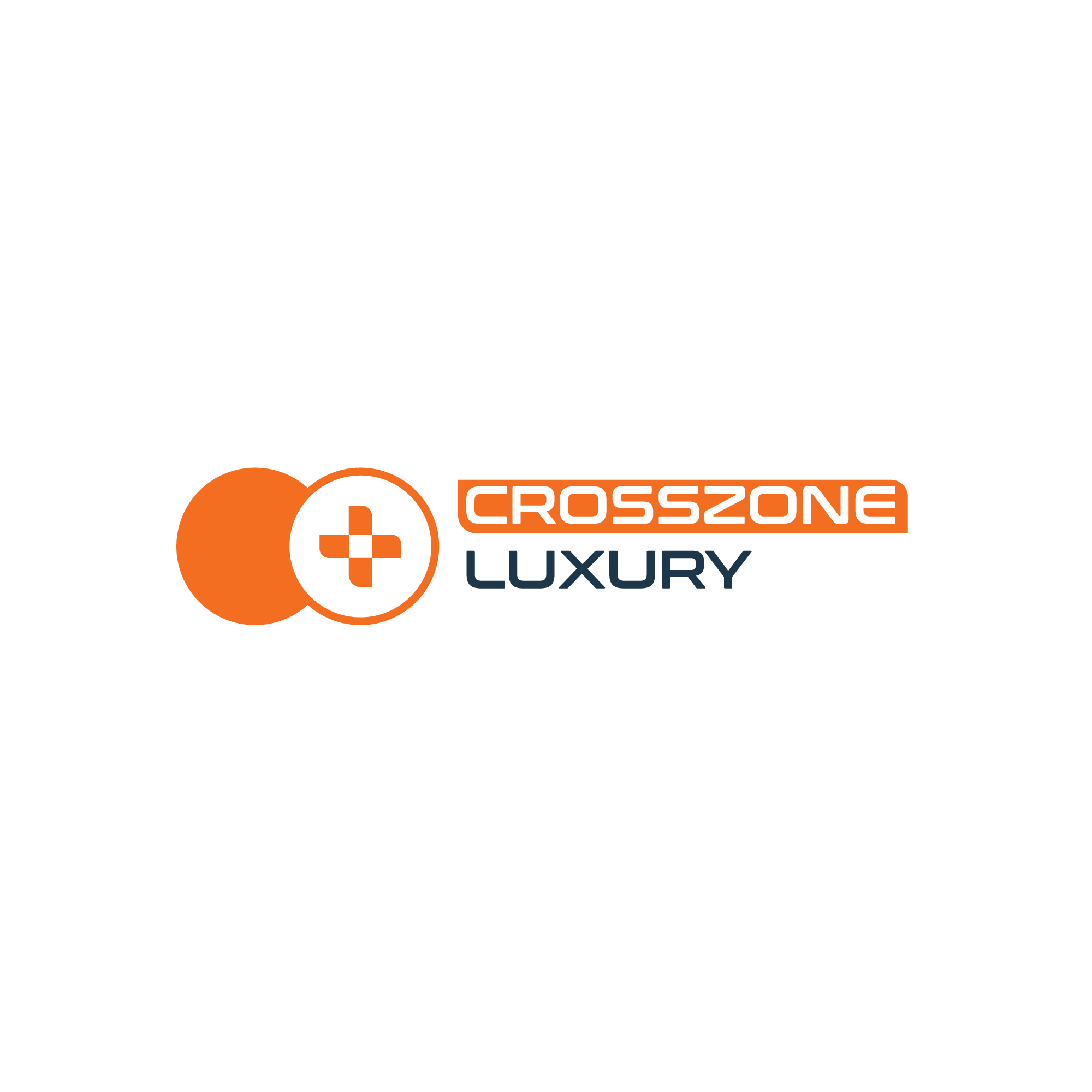 cross zone luxury logo black text